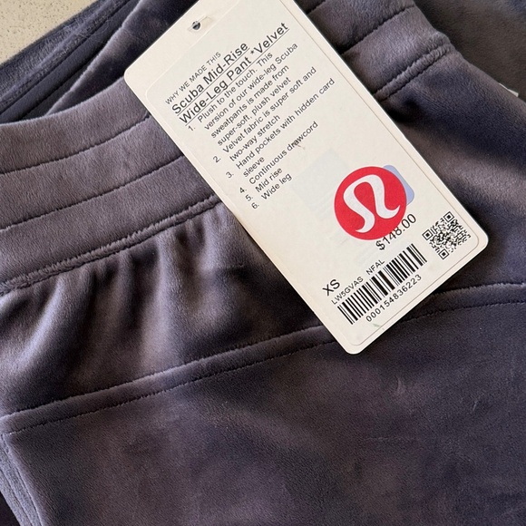 Lululemon Scuba Mid-Rise Wide-Leg Pant Velvet Nightfall Women's Sizes XS & S NWT - Picture 8 of 8